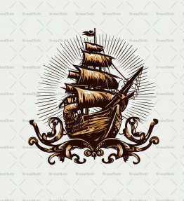 Antikes Piratenschiff